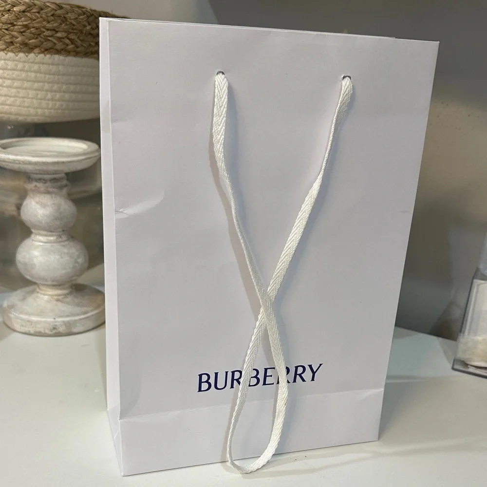 Burberry White Gift Bag with Rope Handles